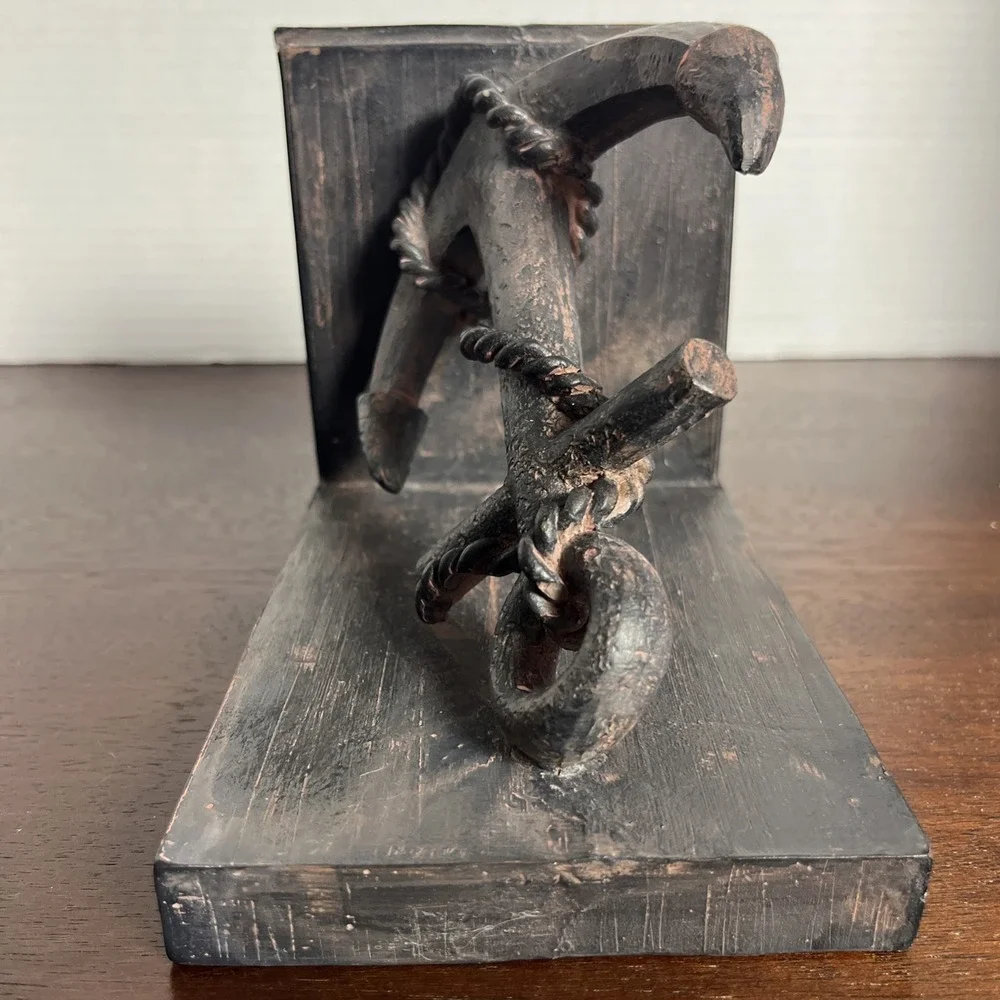 Roman Giftware‎ Love Anchors the Soul Scripture Rustic Nautical Single Bookend